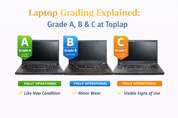 Laptop Grading Explained: Grade A, B & C Renewed Laptops | Toplap UAE