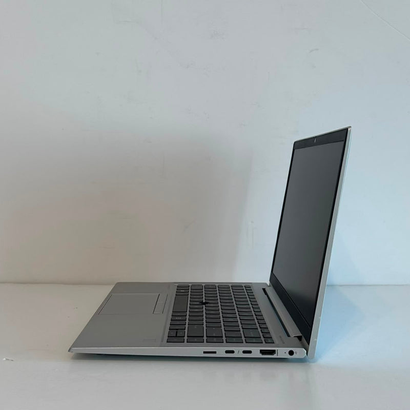 HP EliteBook 840 G8 renewed laptop open angled view showing 14-inch display and slim aluminum chassis