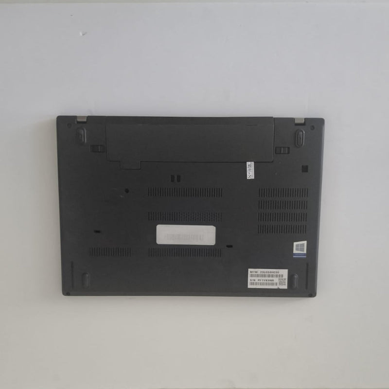 Black laptop on a white background