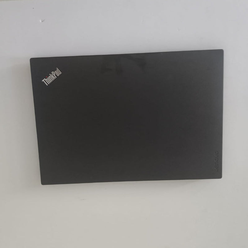 Black laptop on a white background