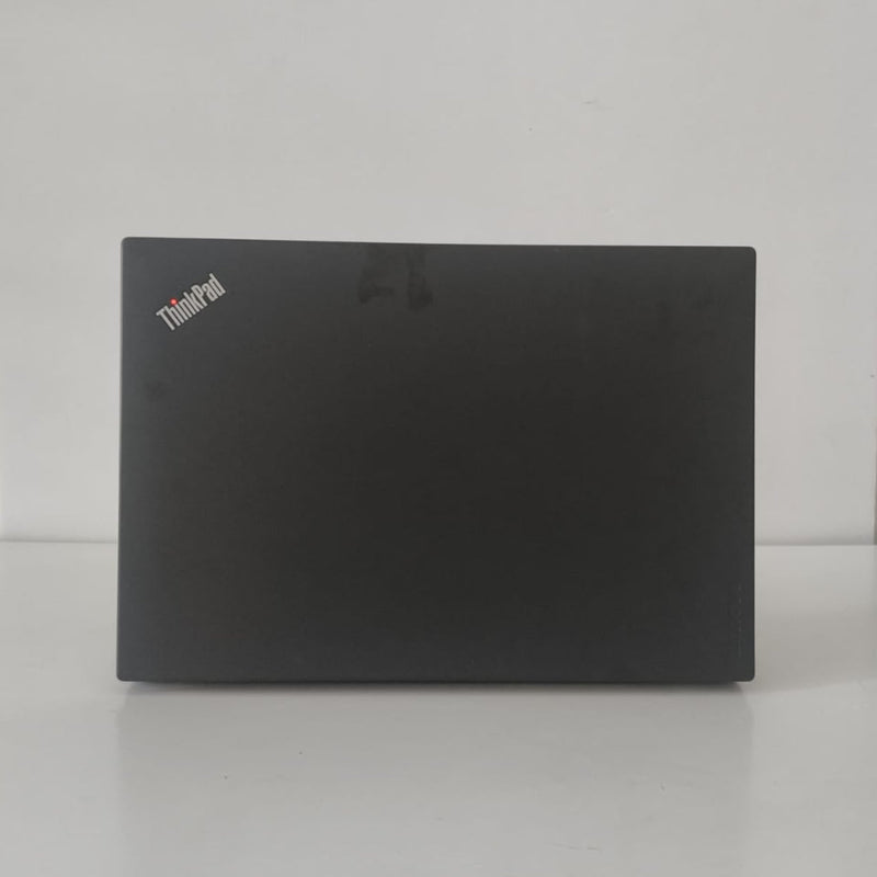 Black laptop on a white background