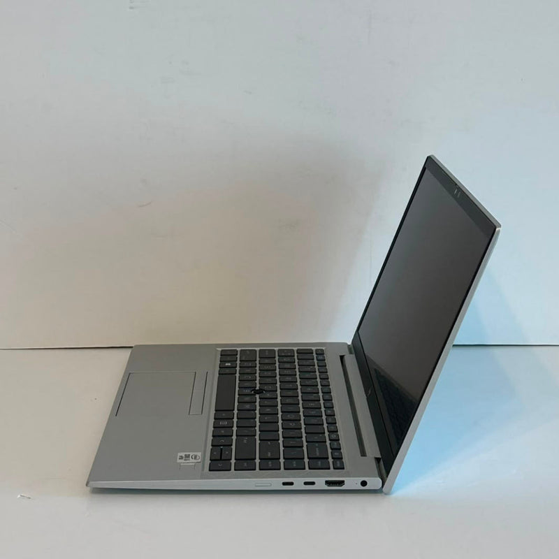 HP EliteBook 840 G7 renewed laptop open angled view showing 14-inch display and slim aluminum chassis